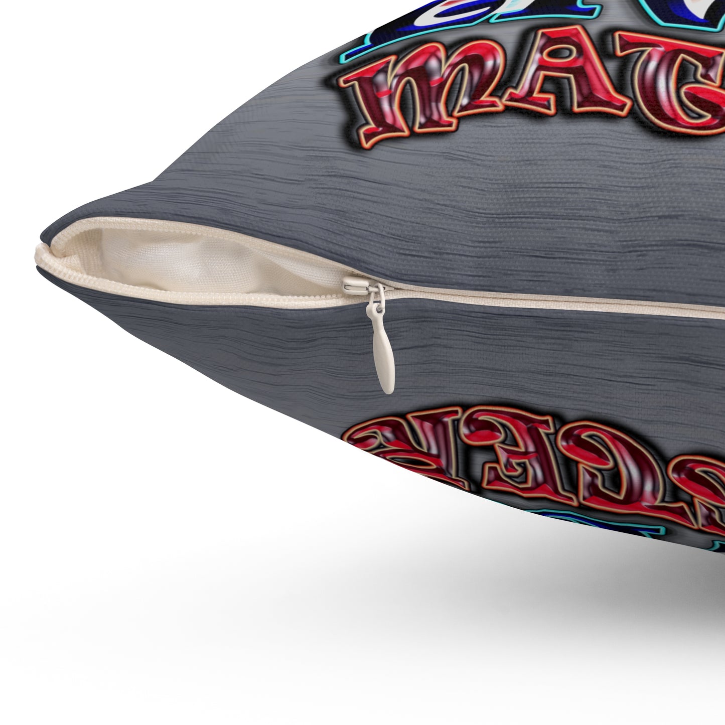 rw&b lives matter - Spun Polyester Square Pillow - (brushed nickel)
