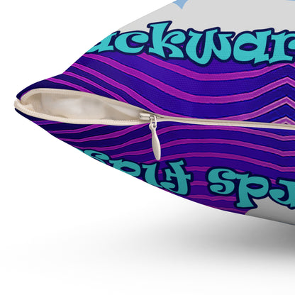 shoot for the stars - Spun Polyester Square Pillow - (purple wave)
