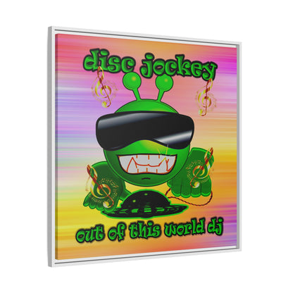 disc jockey - framed canvas art (color blur)