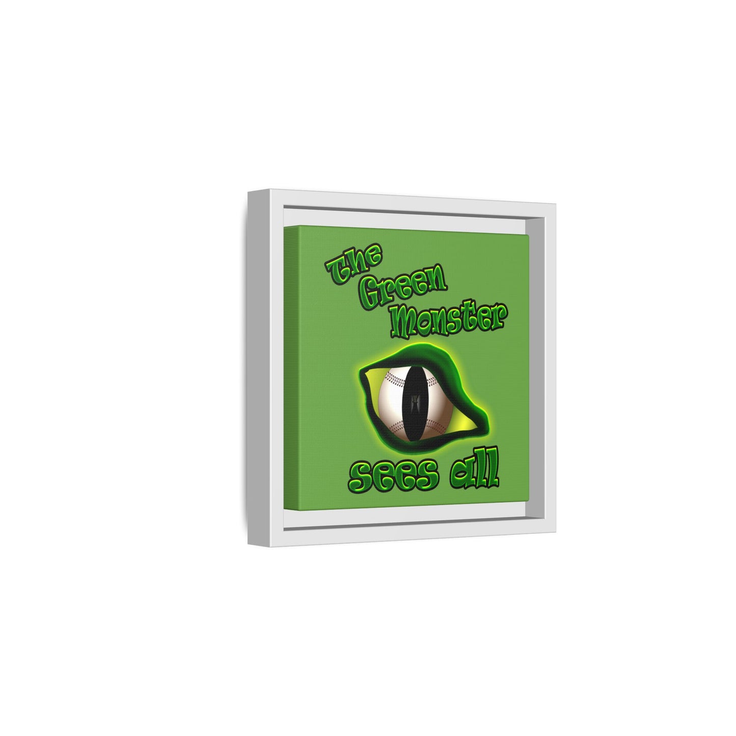 green monster - framed canvas art (green)