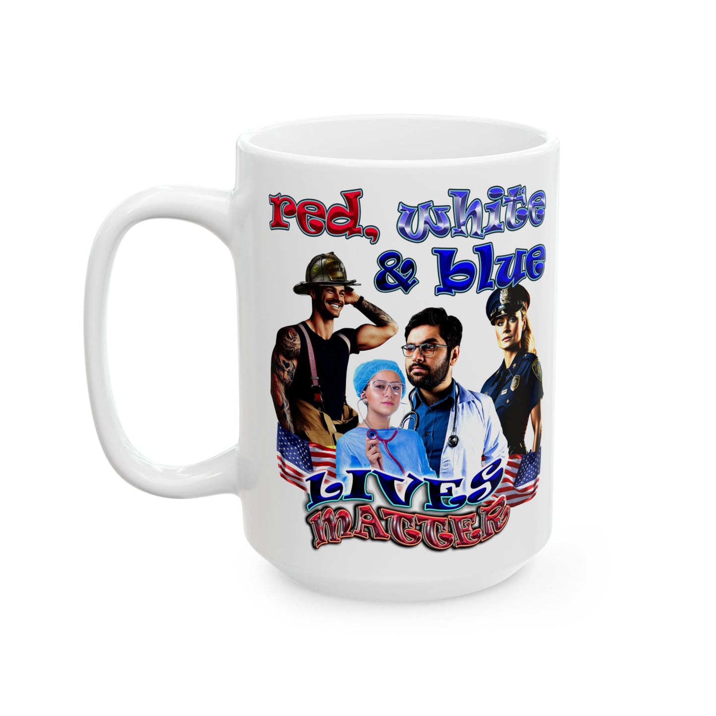 rw&b lives matter - White Mug (white)