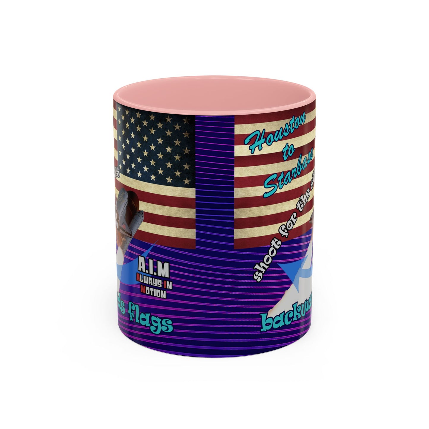 shoot for the stars - Accent Mug (purple wave)