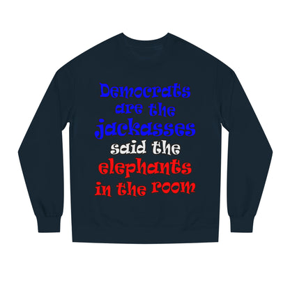 donkeys and elephants - Unisex Crew Neck Sweatshirt