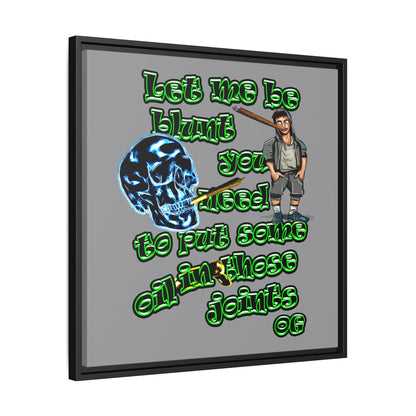 og - framed canvas art (grey)