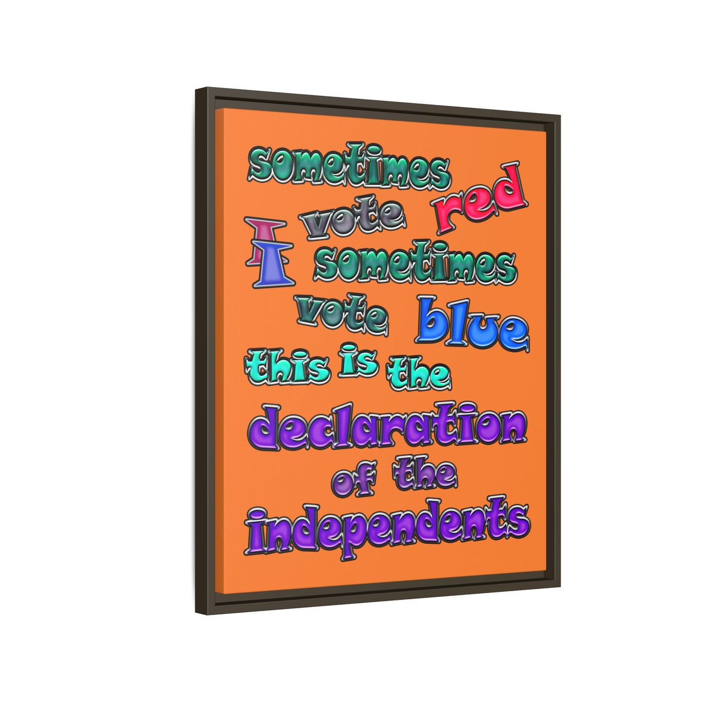 declaration of the independents - framed canvas art (crusta)