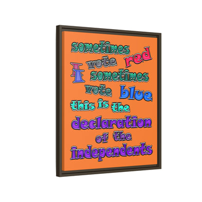 declaration of the independents - framed canvas art (crusta)