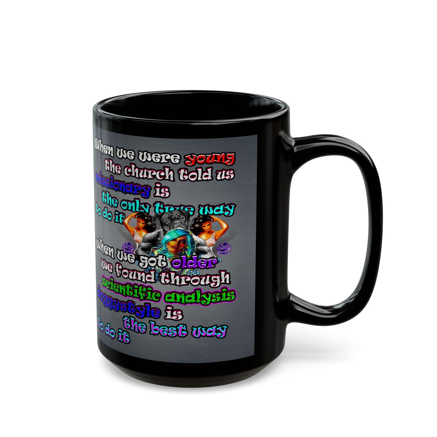 doggystyle - Black Mug (grey-light grey)