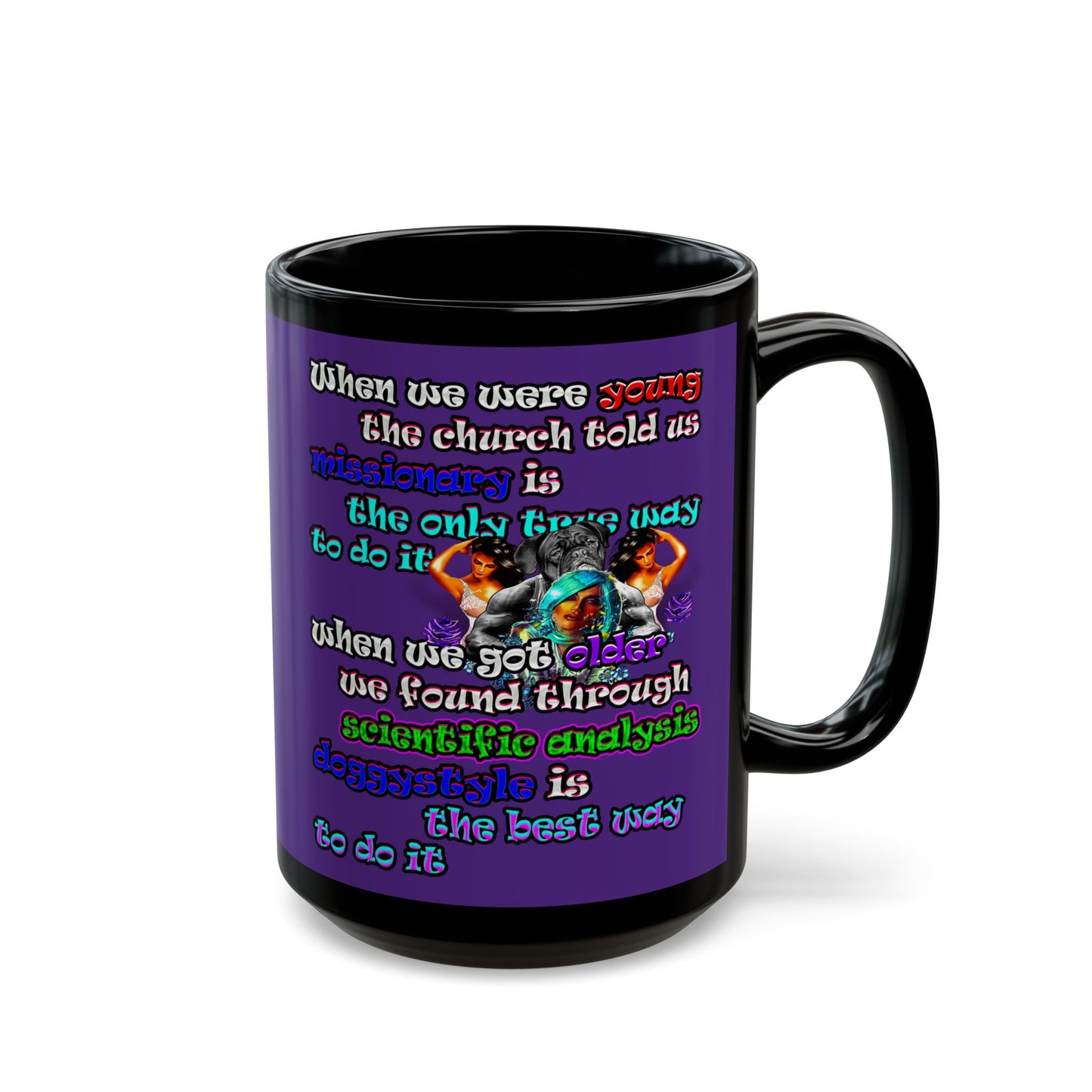 doggystyle - Black Mug (purple)