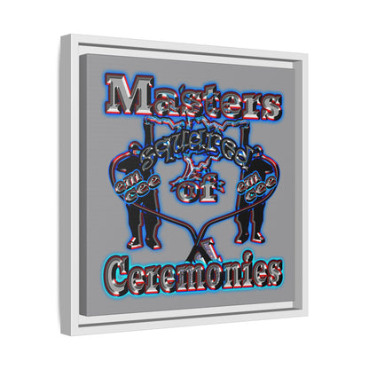 em cee squared - framed canvas art (grey)