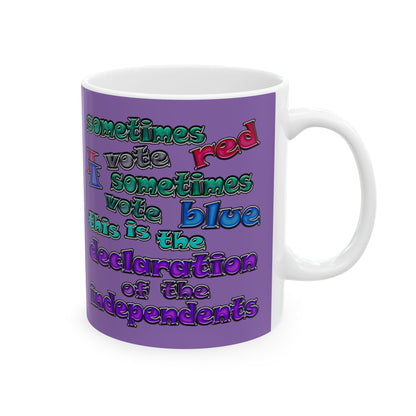 declaration of the independents - White Mug (light purple)