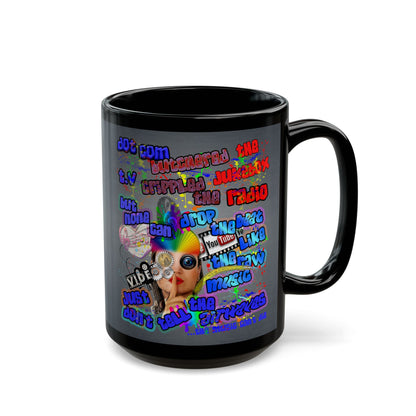 drop the beat - Black Mug (grey-light grey)