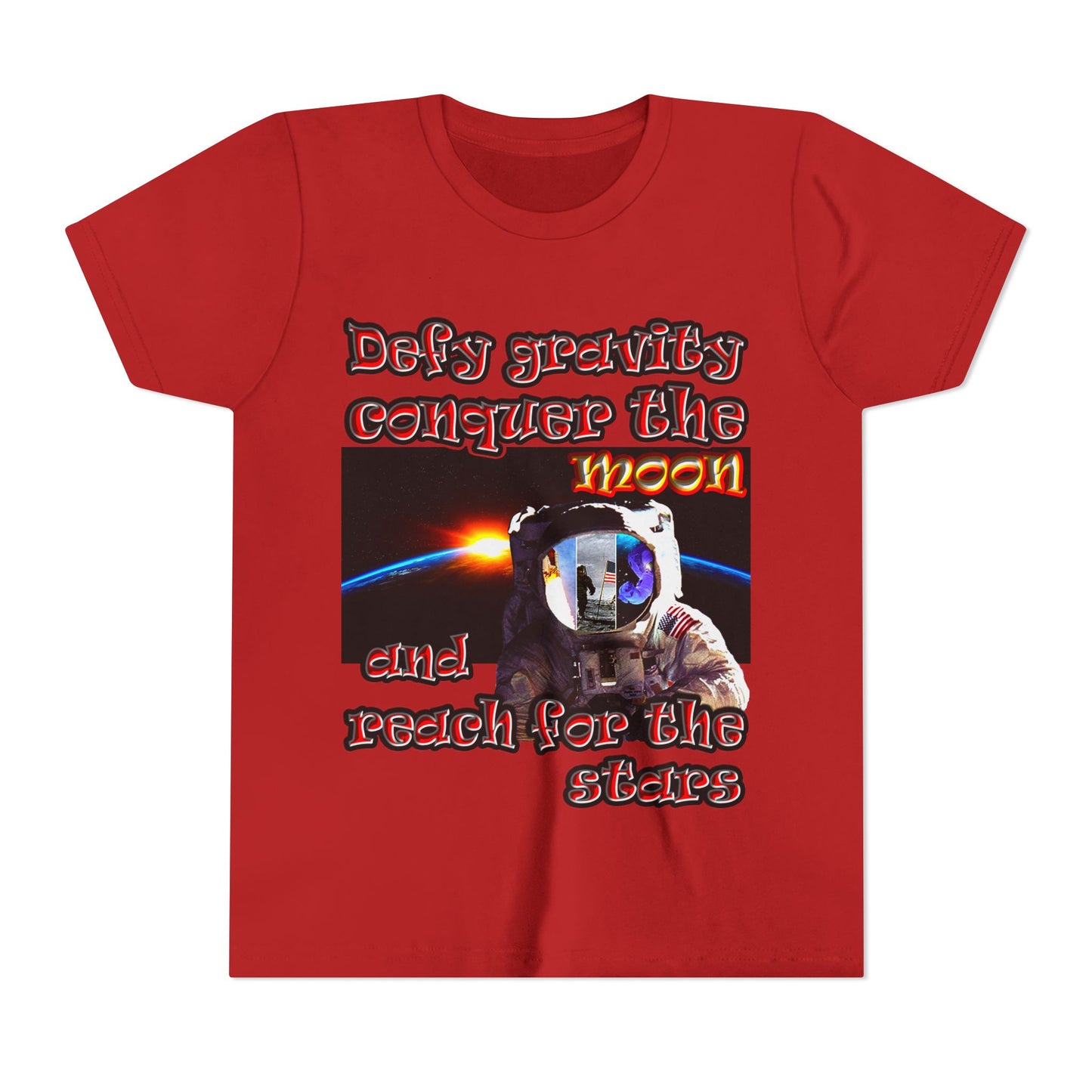 defy conquer reach - Youth Short Sleeve Tee