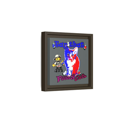 tag that - framed canvas art (dark grey)