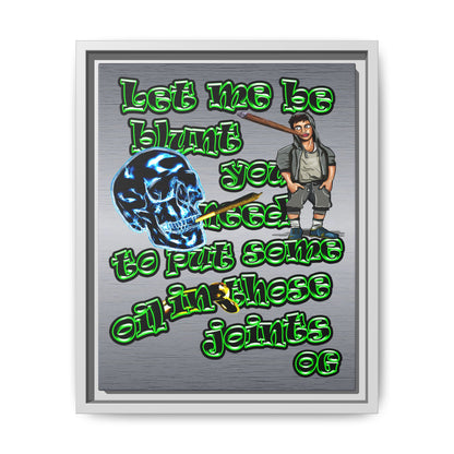 og - framed canvas art (brushed nickel)