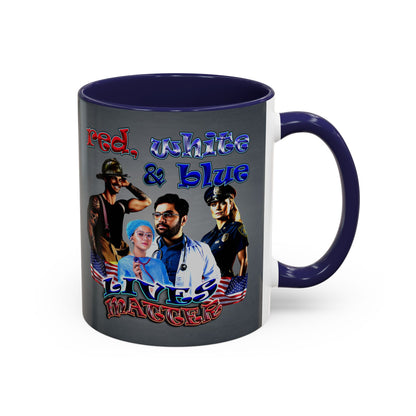 rw&b lives matter - Accent Mug (grey-light grey)