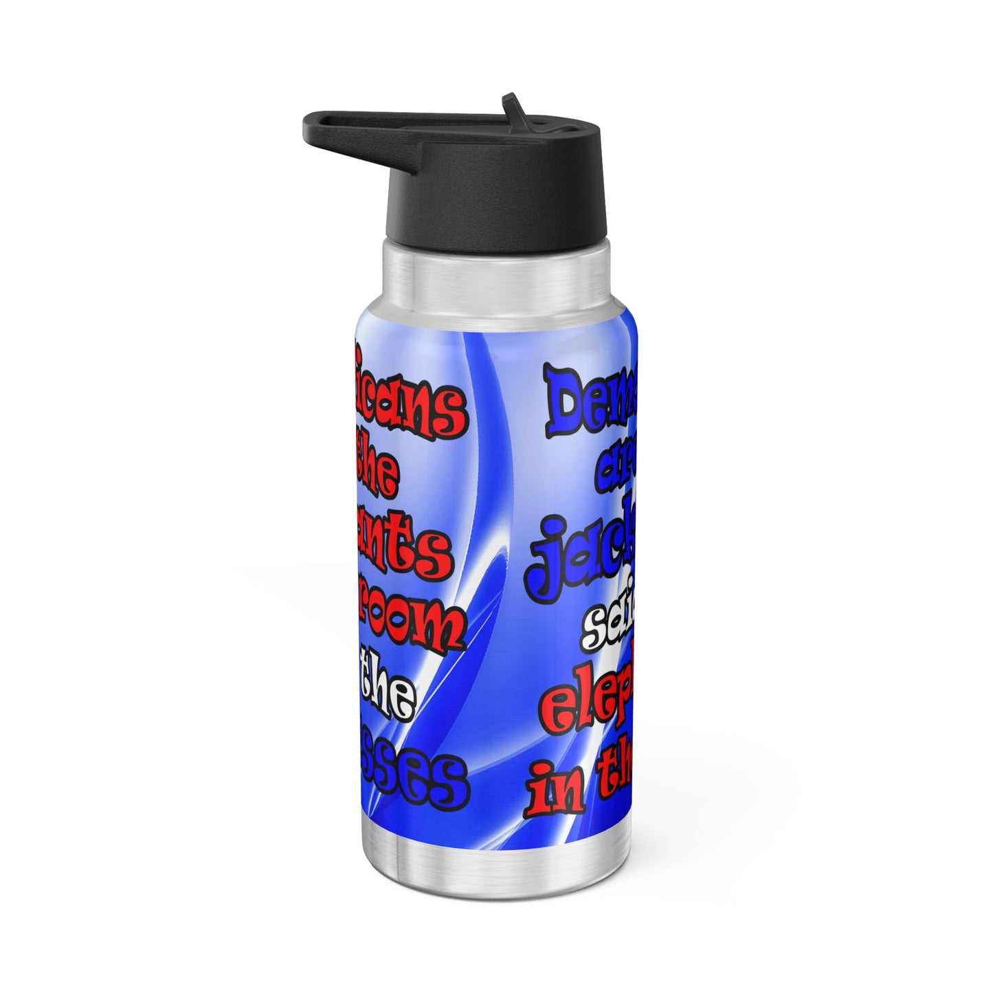 donkeys and elephants - Gator Tumbler, 32oz  (blue-white wave)