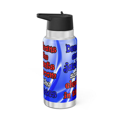 donkeys and elephants - Gator Tumbler, 32oz  (blue-white wave)