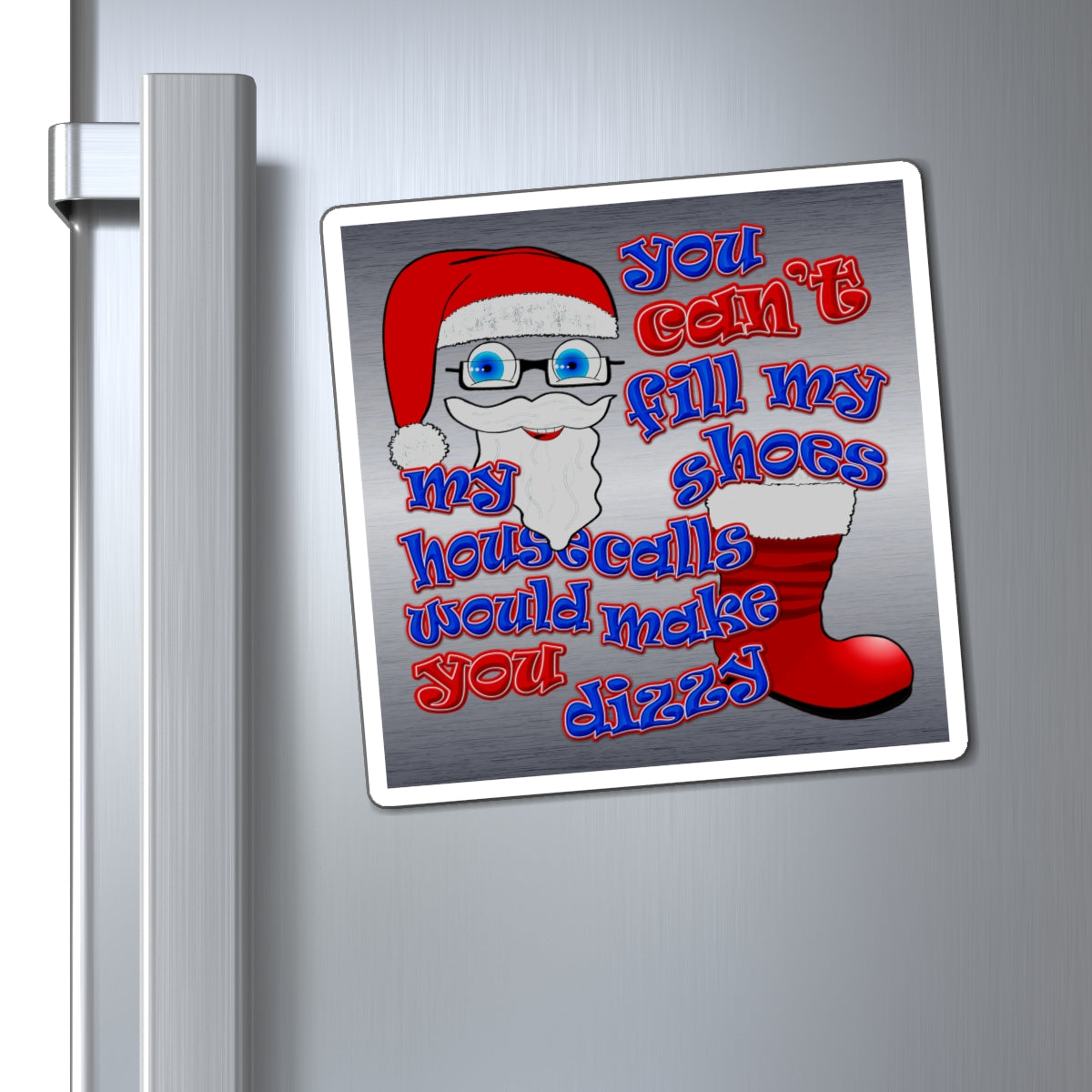 santa's shoes - Magnets - (brushed nickel)
