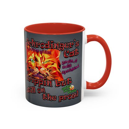 schrodinger's cat - Accent Mug (grey-light grey)
