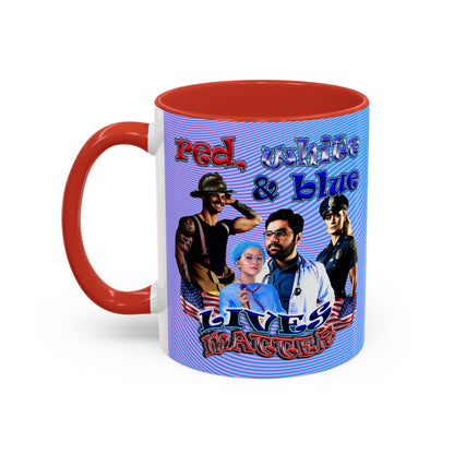 rw&b lives matter - Accent Mug (light blue-purple wave)