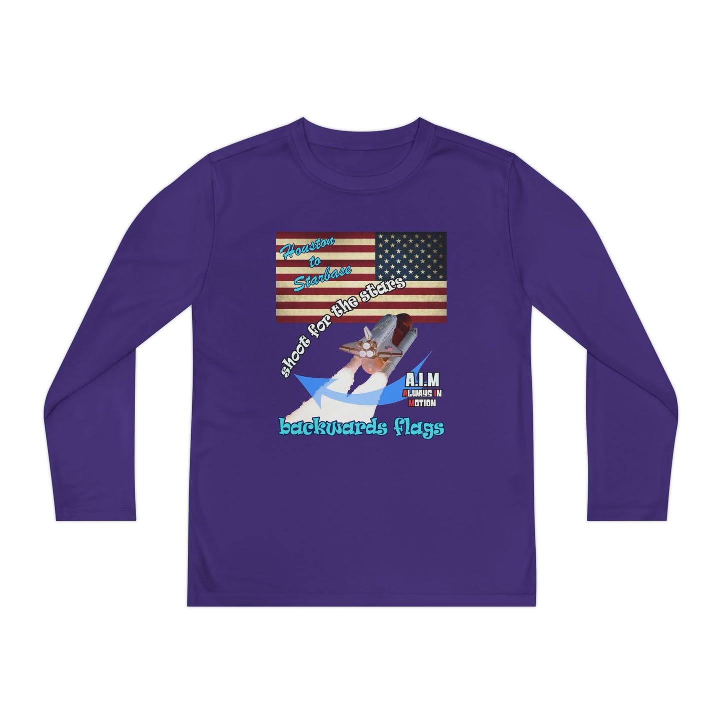 shoot for the stars - Youth Long Sleeve Competitor Tee