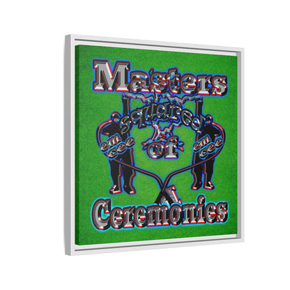 em cee squared - framed canvas art (green turf)