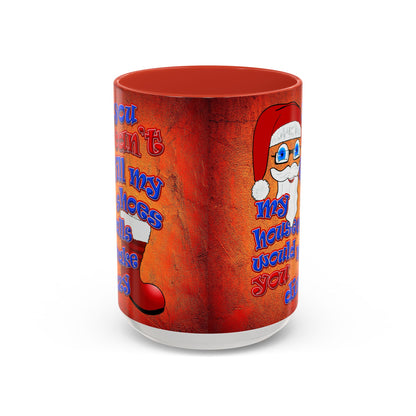 santa's shoes - Accent Mug (burnt orange)
