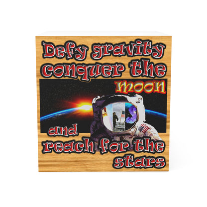 defy conquer reach - note cube (butterscotch wood finish)