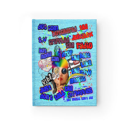 drop the beat - journal-blank (faded blue)