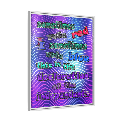 declaration of the independents - framed canvas art (purple wave)