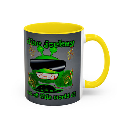disc jockey - Accent Mug (grey-light grey)