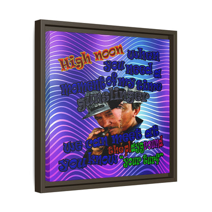 high noon - framed canvas art (purple wave)