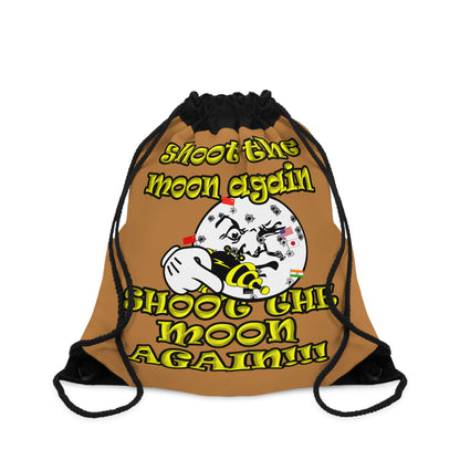 shoot the moon again - Drawstring Bag (light brown)