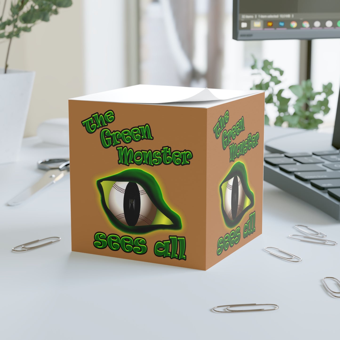 green monster - note cube (light brown)