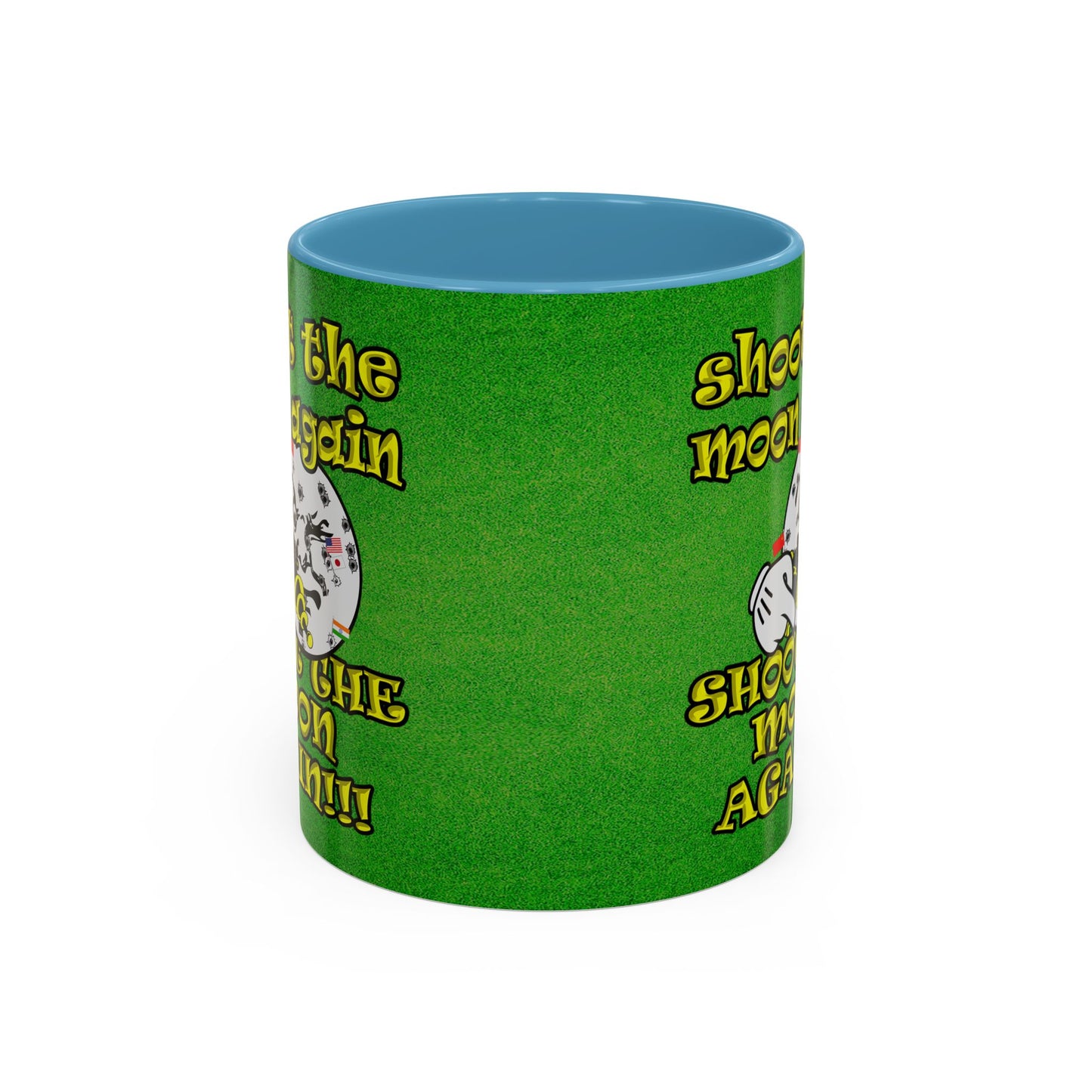 shoot the moon again - Accent Mug (green turf)