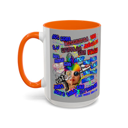 drop the beat - Accent Mug (light grey)