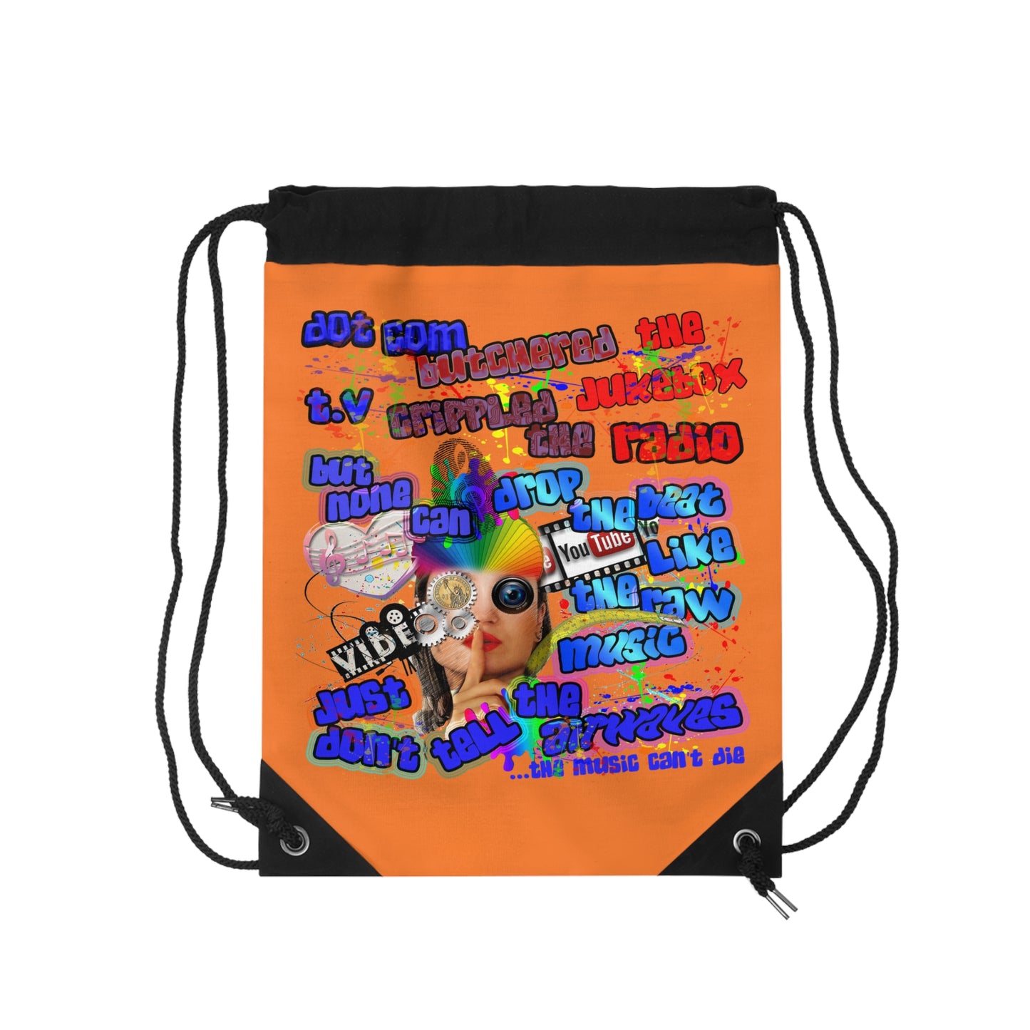 drop the beat - Drawstring Bag (crusta)