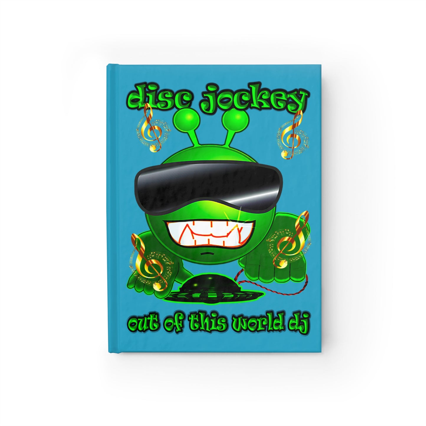 disc jockey - journal-blank (turquoise)