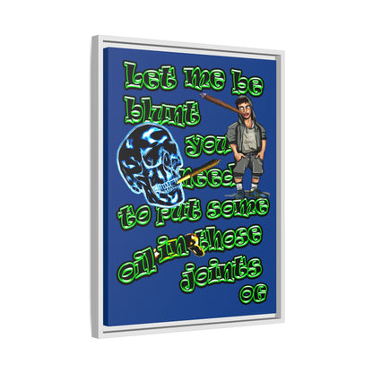 og - framed canvas art (dark blue)