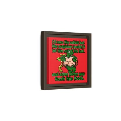 turtle race - framed canvas art (red)