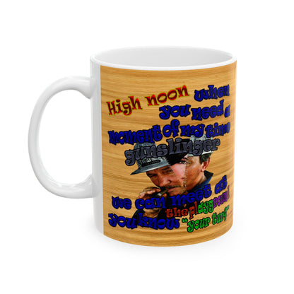 high noon - White Mug (butterscotch wood finish)