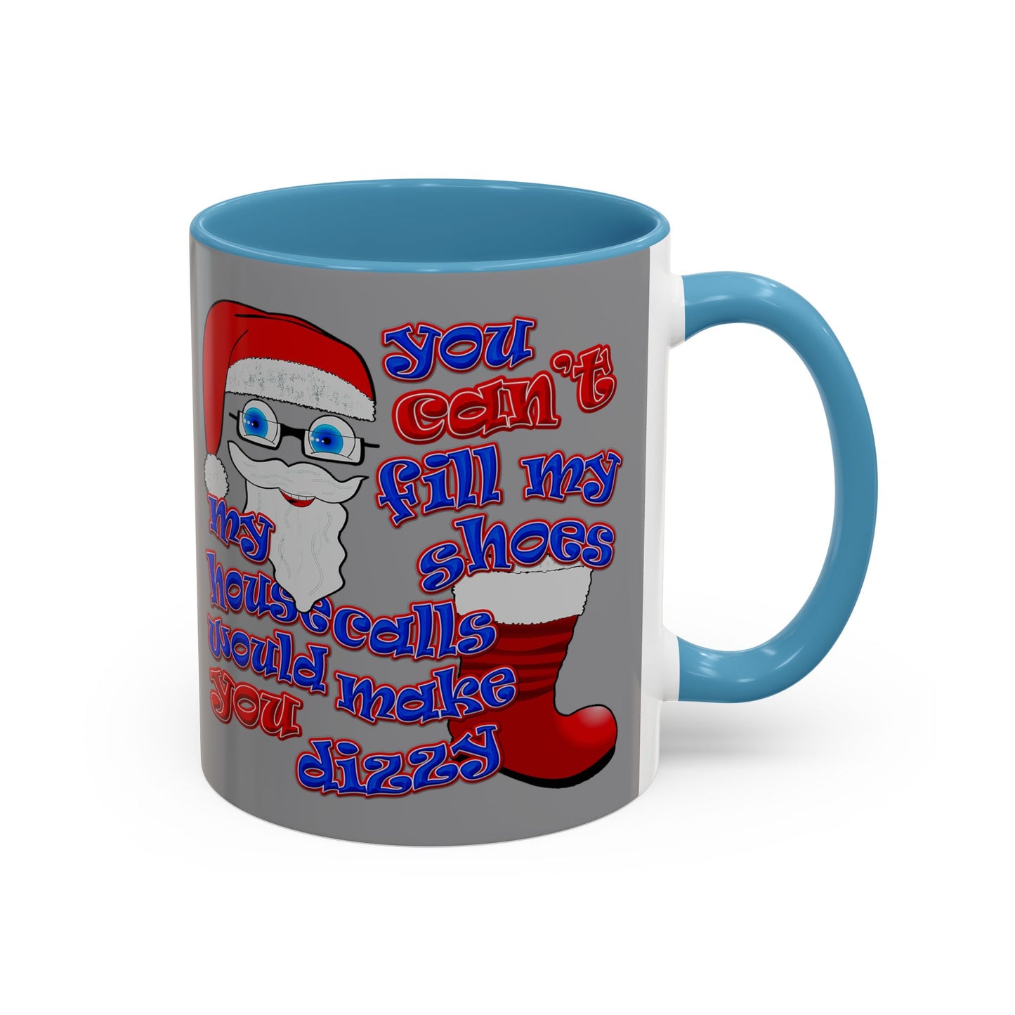 santa's shoes - Accent Mug (grey)