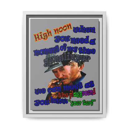 high noon - framed canvas art (grey)