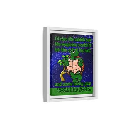turtle race - framed canvas art ('snoops' background)