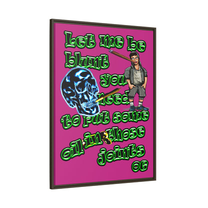 og - framed canvas art (pink)