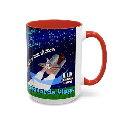 shoot for the stars - Accent Mug ('snoops' background)
