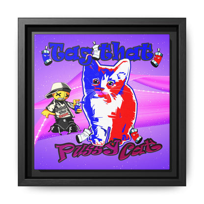 tag that - framed canvas art (purple-pink wave)