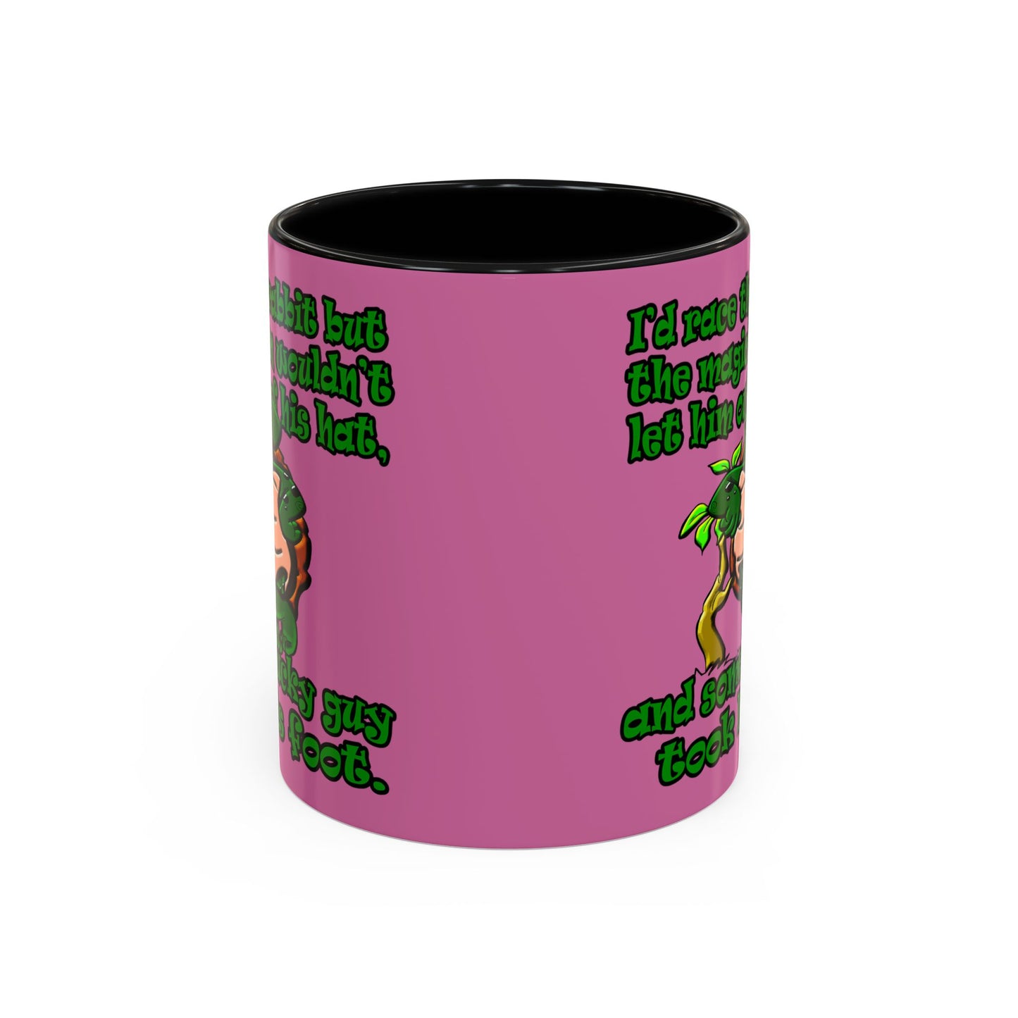 turtle race - Accent Mug (light pink)