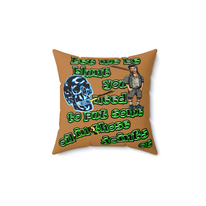 og - Spun Polyester Square Pillow - (light brown)