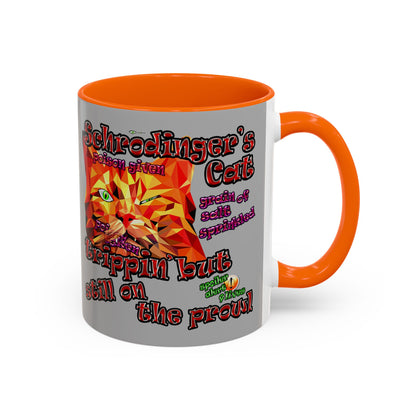 schrodinger's cat - Accent Mug (light grey)